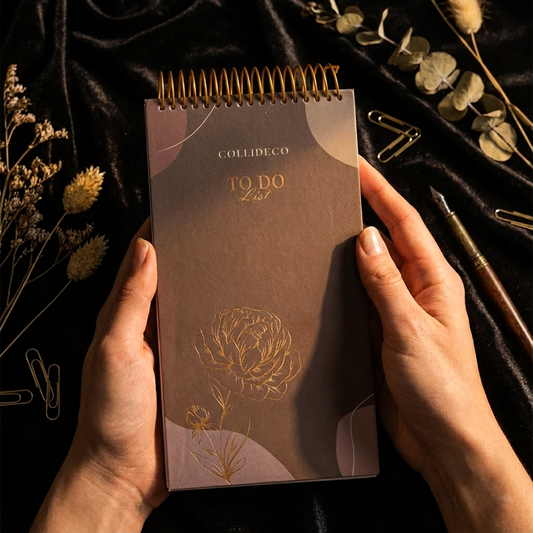 The Golden Bloom To Do List Notepad